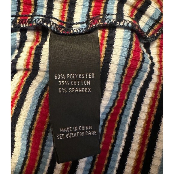 BCX Dress Womens Junior‎ Large Multicolor Striped Asymmetrical Mini Sheath NWT - Picture 10 of 11